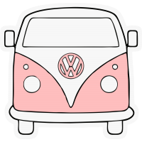 Autocollant Combi Volkswagen - Stickers Camping Car