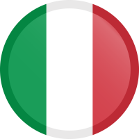 Autocollant Drapeau italien rond bouton - Autocollants Drapeaux