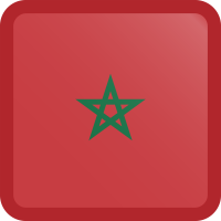 Autocollant Drapeau Maroc carré bouton - Autocollants Drapeaux