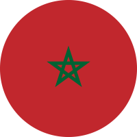 Autocollant Drapeau Maroc rond - Autocollants Drapeaux