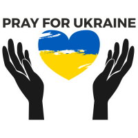 Sticker Pray For Ukraine - Autocollants Drapeaux