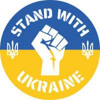 Sticker Stand With Ukraine - Autocollants Drapeaux